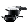SILIT Silargan Sicomatic t-Plus Snelkookpannenset 4,5L + 3,0L, 22cm, Zwart