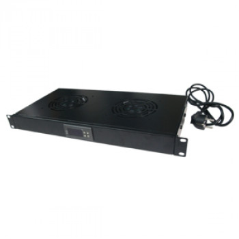 LogiLink 19 inch 1U rack-ventilatoreenheid met 4 ventilatoren, zwart
