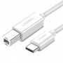 UGREEN US241 USB 2.0 USB-C naar USB-B printerkabel 1,5m wit