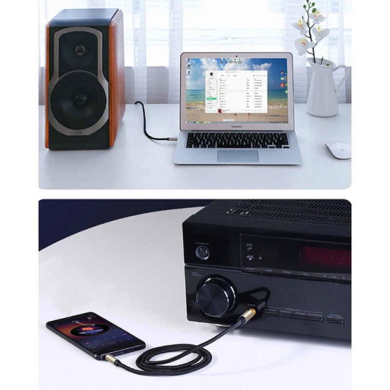 UGREEN 3,5 mm jackstekker naar 3,5 mm jackstekker TRS audiokabel 5 m grijs (10630)