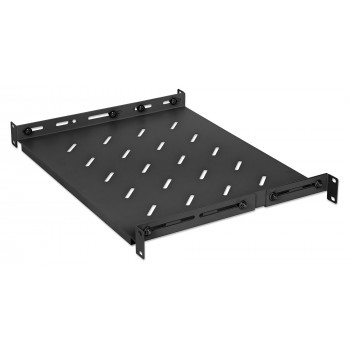Intellinet rack - plank - met variabele rails, vaste montage - zwart, RAL 9004 - 1U - 48,3 cm (19)