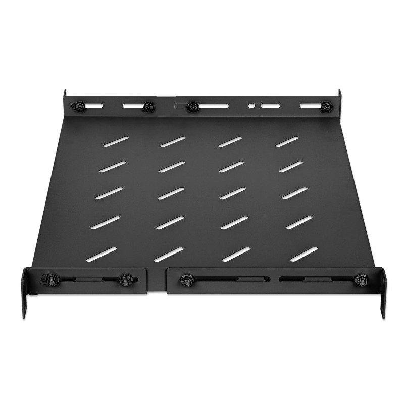 Intellinet rack - plank - met variabele rails, vaste montage - zwart, RAL 9004 - 1U - 48,3 cm (19)