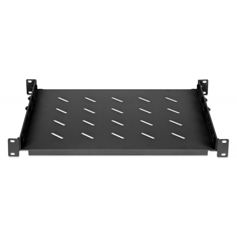 Intellinet rack - plank - met variabele rails, vaste montage - zwart, RAL 9004 - 1U - 48,3 cm (19)