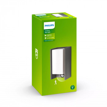 Philips myGarden IR ES wandlamp Bridge 42W bewegingsmelder antraciet