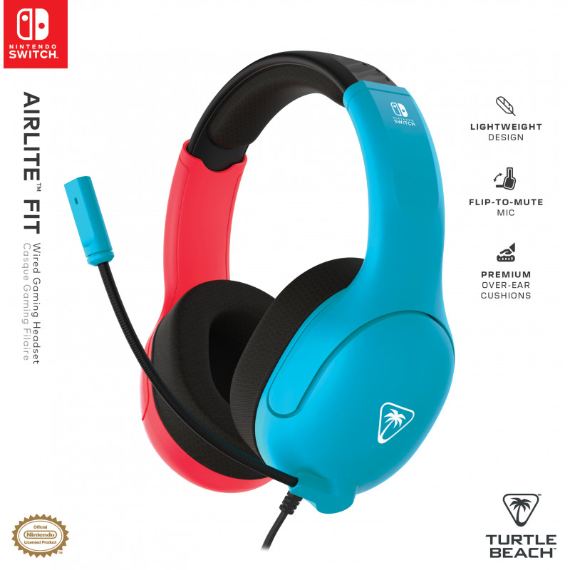 Turtle Beach Airlite Fit bedrade gaming-headset - neonblauw & rood TBS-8002-25