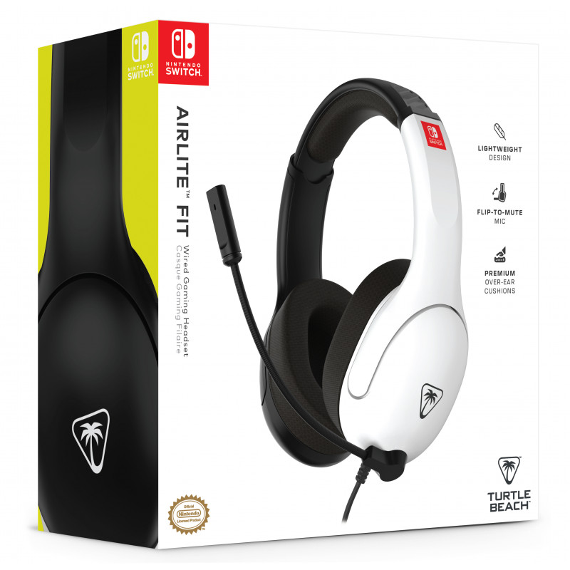 Turtle Beach Airlite Fit headset NS zwart & wit - bedrade over-ear gaming-headset met flip-to-mute-microfoon