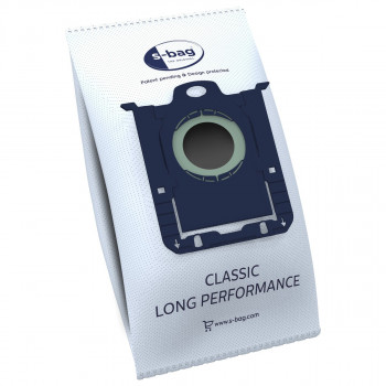 AEG GR201SM s-bag Classic Long Performance stofzuigerzakken, 8-pack, blauw/wit, voor VX4 serie 900 168 824