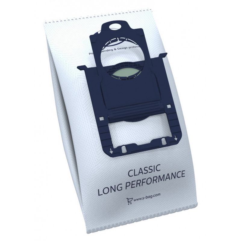 AEG GR201SM s-bag Classic Long Performance stofzuigerzakken, 8-pack, blauw/wit, voor VX4 serie 900 168 824
