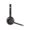 Jabra Evolve 75 MS stereo draadloze headset met actieve ruisonderdrukking, Microsoft Teams-gecertificeerd, dual-bluetooth-connectiviteit, busylight, on-ear, zwart
