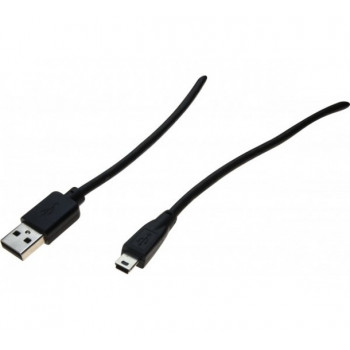 EXERTIS CONNECT Mini USB 2.0 kabel, USB-A stekker naar USB Mini-B 5-pin stekker, 1,0 m, zwart 532516