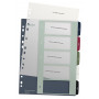 Leitz register 1235 Style DIN A4 1-5 polypropyleen meerkleurig 5 extra brede scheidingsbladen, PC-bedrukbaar 1235-00-00