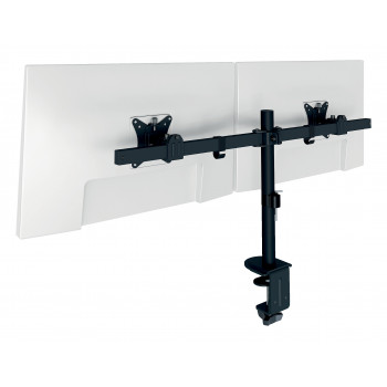 LEITZ Ergo Slim Dubbele monitorarm, bureauklem, zwart 61640095