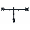 LEITZ Ergo Slim Dubbele monitorarm, bureauklem, zwart 61640095
