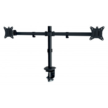 LEITZ Ergo Slim Dubbele monitorarm, bureauklem, zwart 61640095