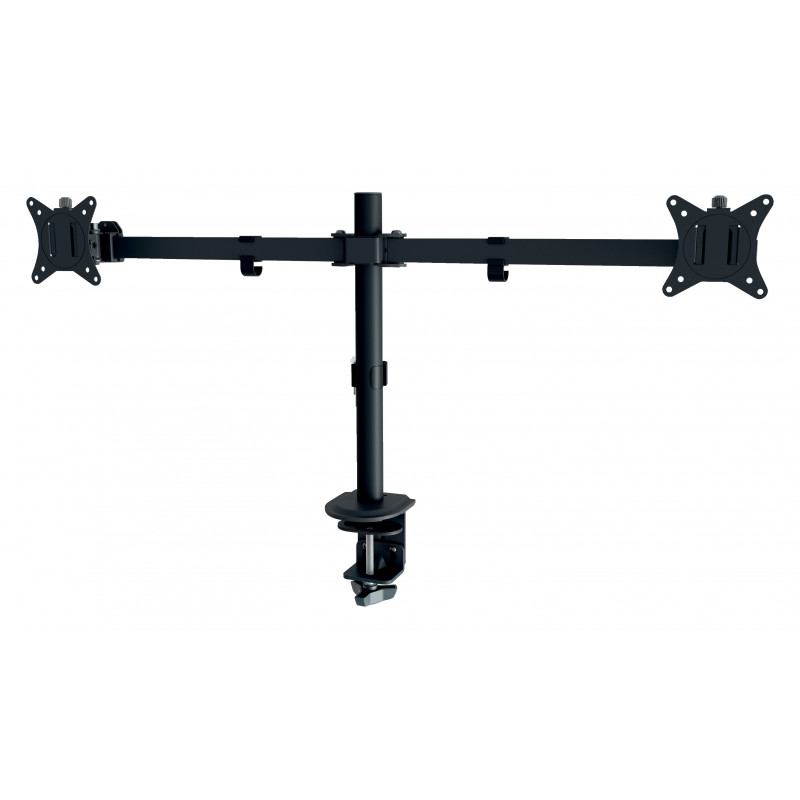 LEITZ Ergo Slim Dubbele monitorarm, bureauklem, zwart 61640095