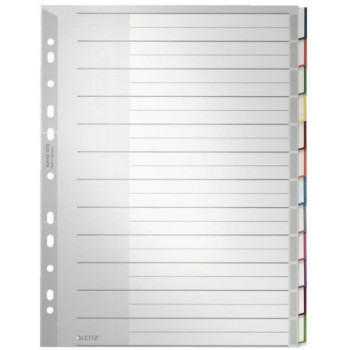 Leitz 1273 A4 blanco registerset, 10 registerlussen, polypropyleen, grijs 1273-00-00