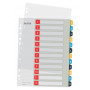 Leitz Cosy A4 gedrukt register-set, 1-12, PP, meerkleurig 12480000