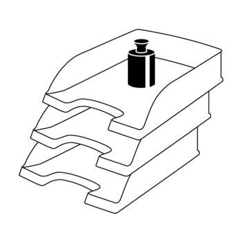 LEITZ Plus briefbak standaard A4 wit, polystyreen, stapelbaar, 5-pack (5227-00-01)