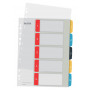 Leitz 12400000 cijferregister, A4, 10 registertabs, polypropyleen, grijze tabs, transparant lichaam, universele perforatie