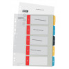 Leitz 12400000 cijferregister, A4, 10 registertabs, polypropyleen, grijze tabs, transparant lichaam, universele perforatie