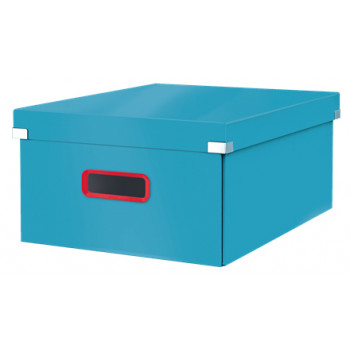 LEITZ Click & Store Cosy L opbergbox, blauw, PP-gecoat hardkarton, drukknoopmontage, 1 stuk 5349-00-61