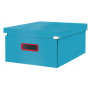 LEITZ Click & Store Cosy L opbergbox, blauw, PP-gecoat hardkarton, drukknoopmontage, 1 stuk 5349-00-61