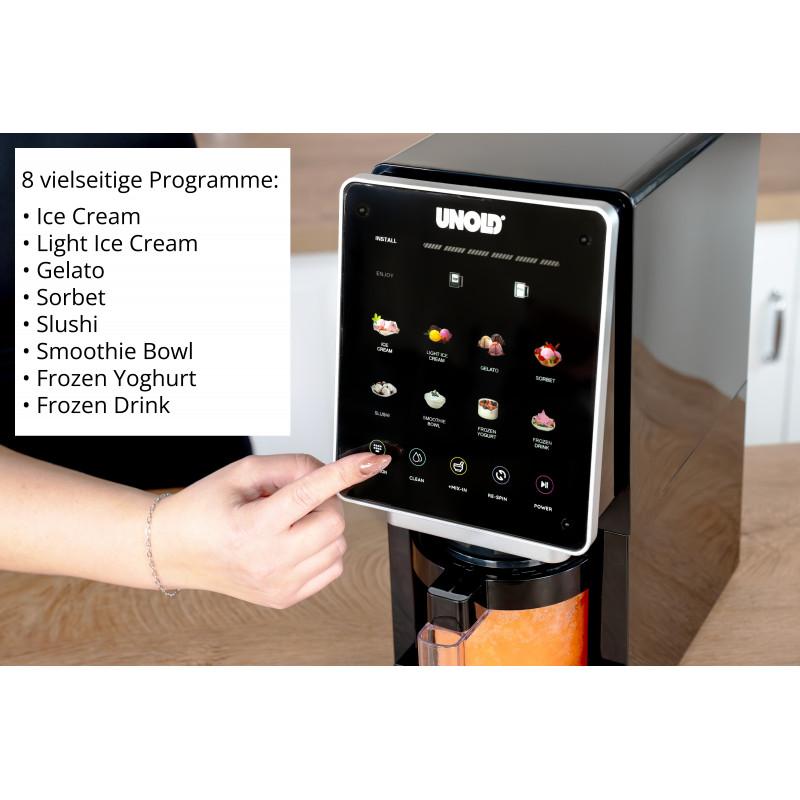 Unold 48805 Cream Dream IJsmachine 0,5 L, zwart