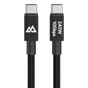 Black Rock USB-C naar USB-C kabel 240W 10Gbps 1,2m zwart 00201766
