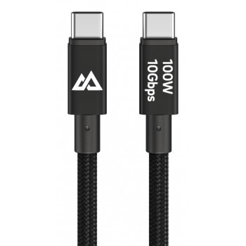 BLACK ROCK USB-C naar USB-C laad- en datakabel, 100 W Power Delivery, 10 Gbit/s, 1,2 m, zwart 00201765