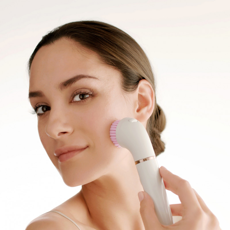 Braun FaceSpa Pro 921 3-in-1 gezichtsepilator, reinigingsborstel & toning-apparaat, brons-wit