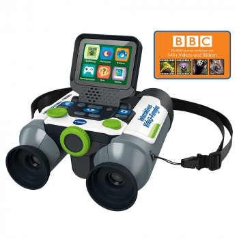 VTech interactieve video-verrekijker | 2,4 inch kleuren-LCD, 2x optische & 4x digitale zoom, 5MP foto's, spellen, groen/zwart (80-6168604)