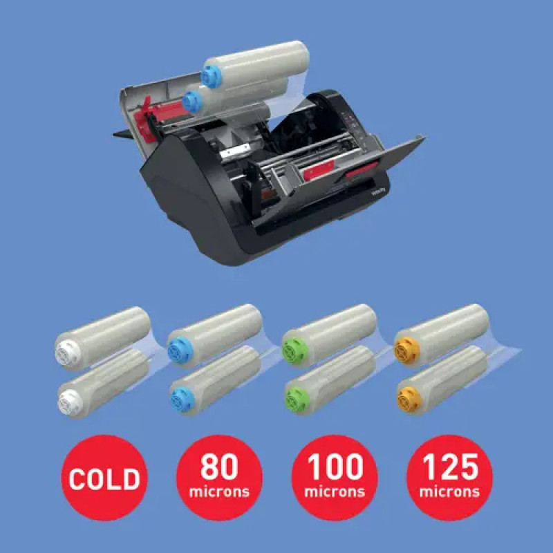 GBC Velocity A4 lamineerapparaat-set met 10 folies, heet lamineren, 2 rollen, anti-jam, zwart 4410076