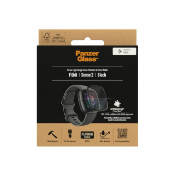 PanzerGlass displayscherm voor Fitbit Sense 2 zwart PanzerGlass 3667