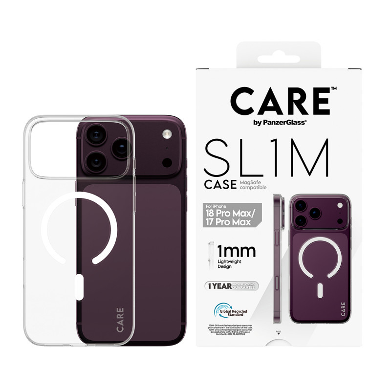 PanzerGlass CARE™ SL1M hoesje transparant met MagSafe voor iPhone 17 Pro Max