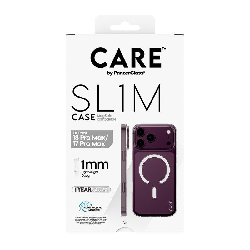 PanzerGlass CARE™ SL1M hoesje transparant met MagSafe voor iPhone 17 Pro Max