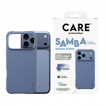 PanzerGlass CARE™ by Samba hoes Shades of Blue met MagSafe voor iPhone 17 Pro Max / 18 Pro Max transparant