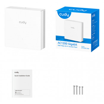 Cudy AC1200 dual-band wandplaat accesspoint AP1300E WALL