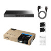 Cudy GS1016ES2 16-poorts Gigabit Ethernet-switch met 2 SFP-uplinks