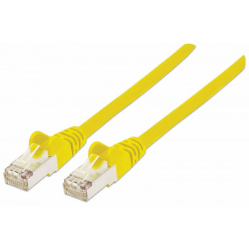 Intellinet High Performance Cat.7 SFTP netwerk-patchkabel, 15 m, RJ-45 stekker naar RJ-45 stekker, geel, halogeenvrij, snagless 741125
