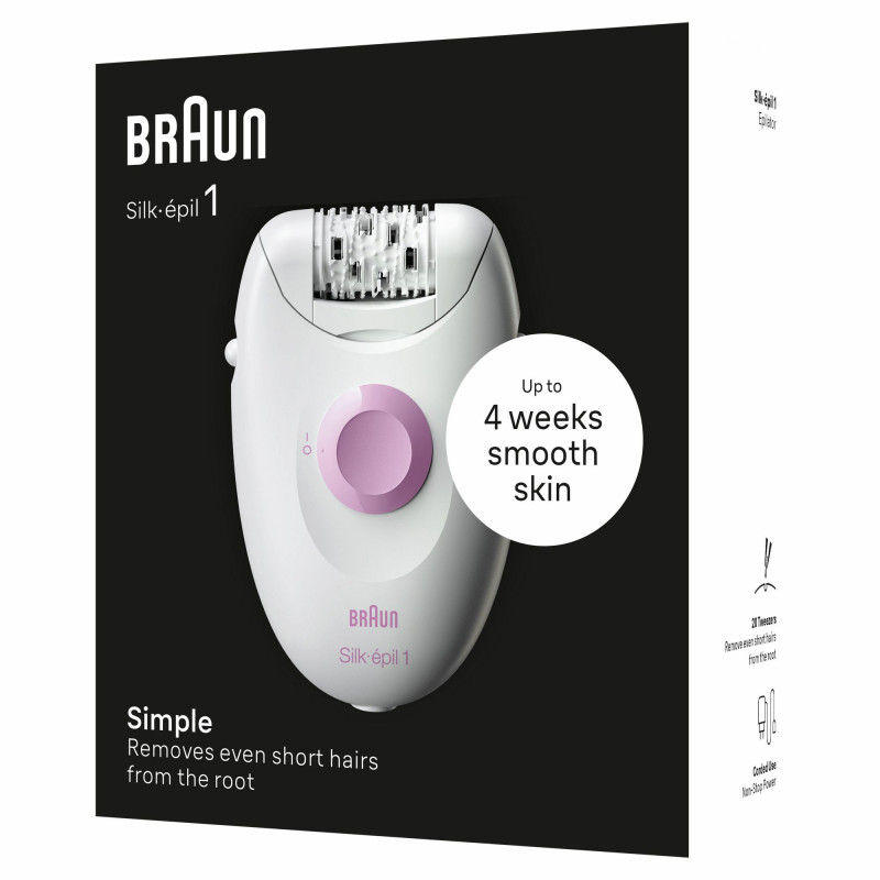 Braun Silk-épil 1 SE1-000 epileerapparaat (wit/roze) 7500435224949