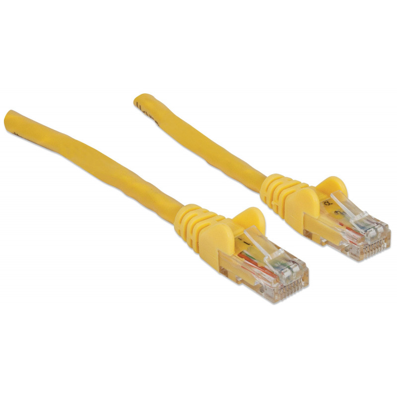 Intellinet Cat6 UTP patchkabel, 2 x RJ45, aangegoten knikbescherming, 15,0 m, geel (342407)