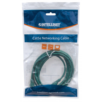 Intellinet Cat6 UTP patchkabel, 2 x RJ-45, gegoten, 5,0 m, groen (343718)