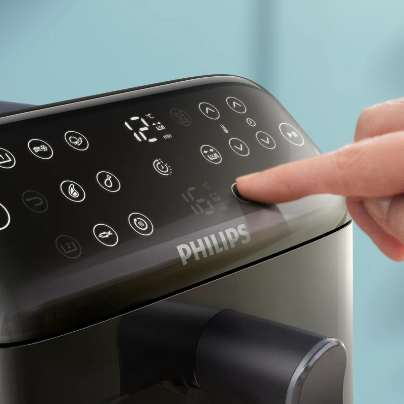 Philips Ovi Stacked Dual Basket 4000 heteluchtfriteuse 9L 2700W zwart & zilver NA461/00