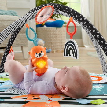 Mattel Baby-activiteitsgym met speelboog, lichtjes & muziek, speelmat/boog (HBP41)