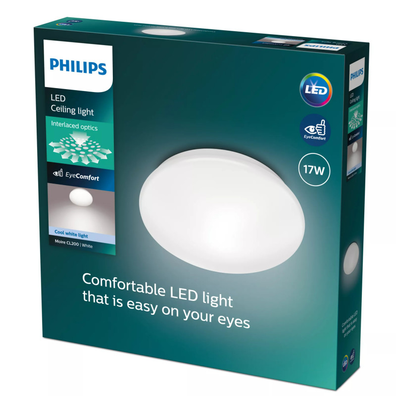 Philips Moire LED-plafondlamp 17W 1900lm 4000K wit