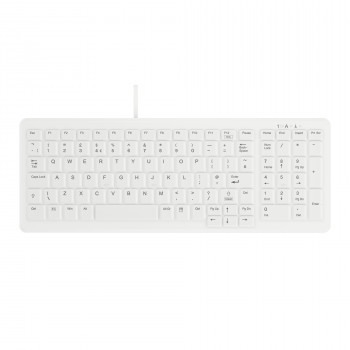 CHERRY Active Key MedicalKey AK-C7000F-U1-W/UK bedrade USB-toetsenbord, wit/lichtgrijs, IP68 geseald, desinfecteerbaar
