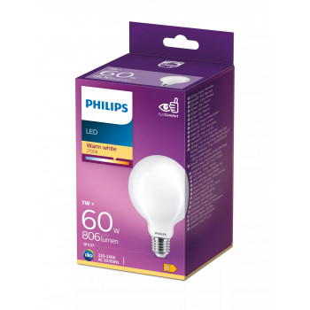 Philips LED Classic 60W G93 E27 warmwit mat niet dimbaar kogellamp