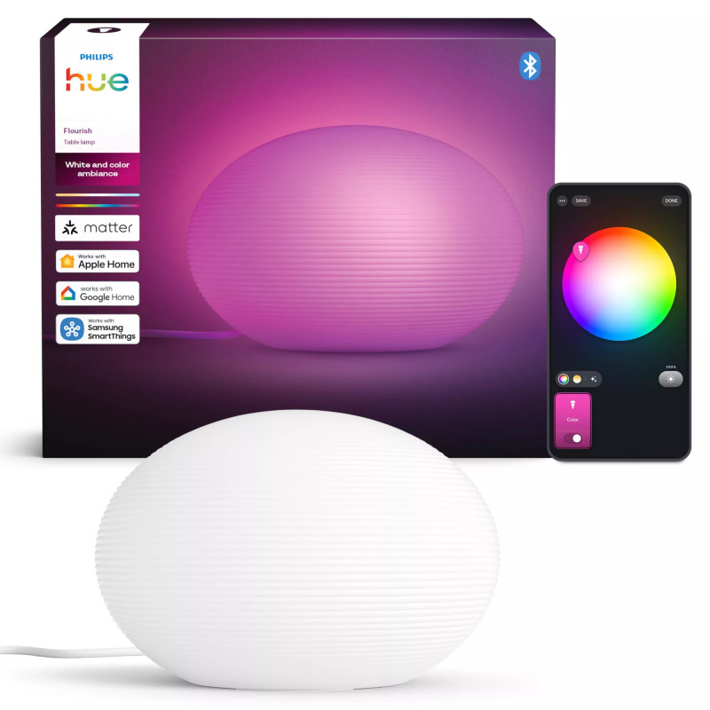 Philips Flourish Hue tafellamp EU/UK 1xA60 WCA