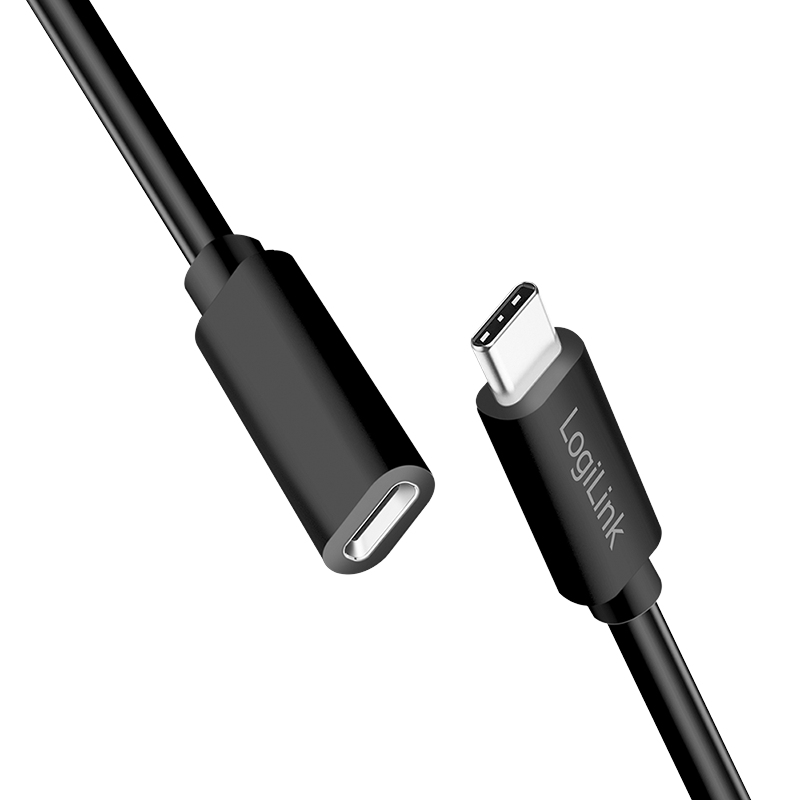 LogiLink CU0211 USB-C verlengkabel 100W 2m zwart