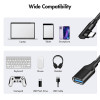 LogiLink CU0100 USB-C naar USB-A adapterkabel, 0,2 m, 10 Gbps, 90° gewinkeld, zwart
